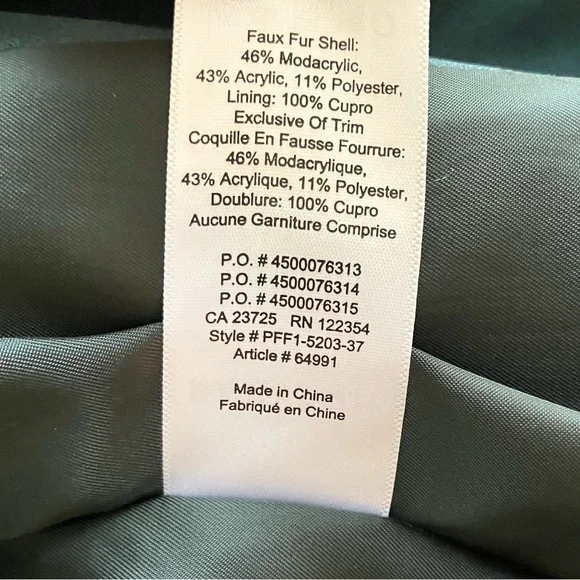 Babaton Fritz Faux Fur Jacket Size M Emerald Green Vegan Chubby Coat Cabincore - Picture 12 of 15